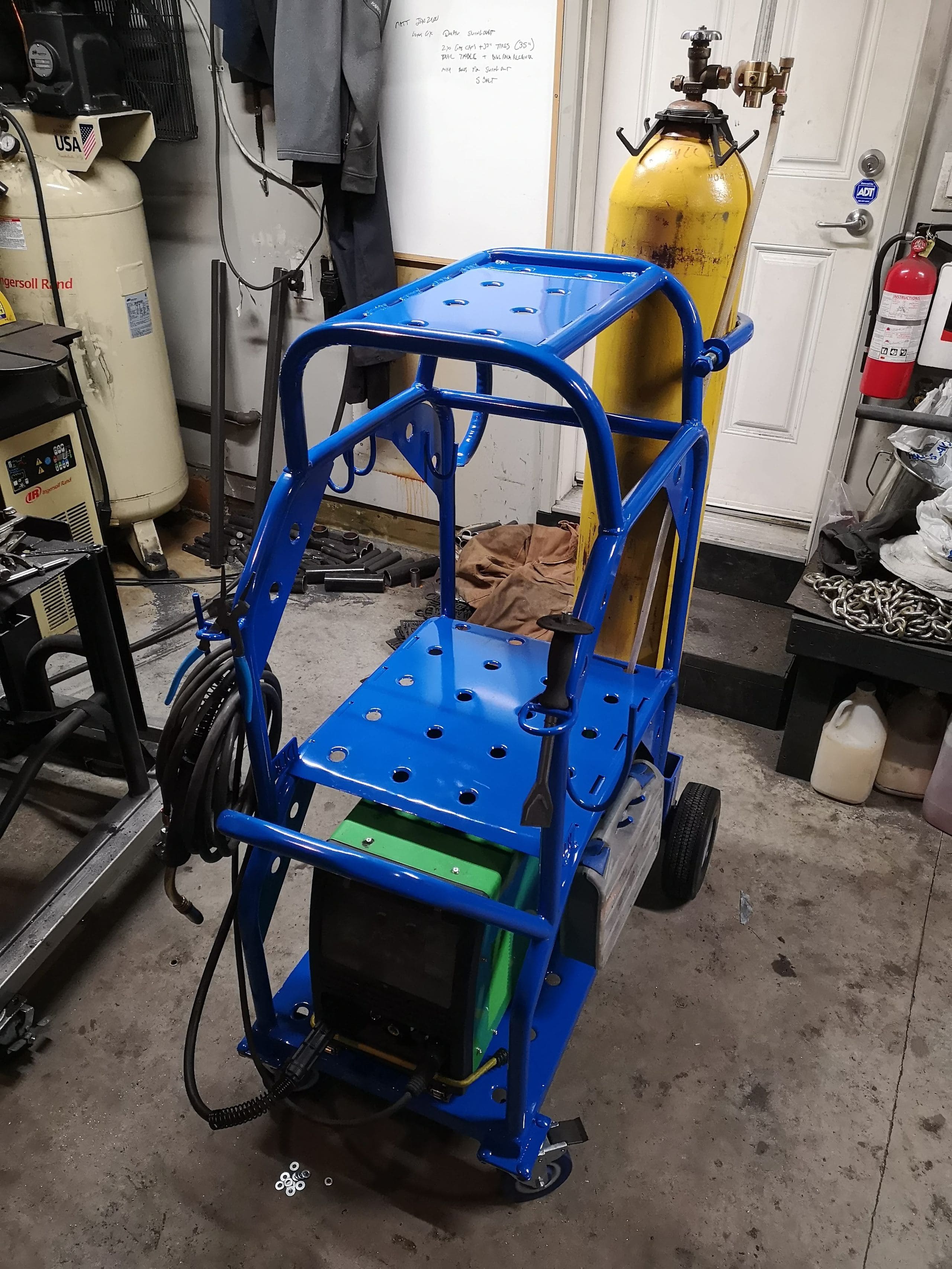 Custom double decker welding cart, off-road style