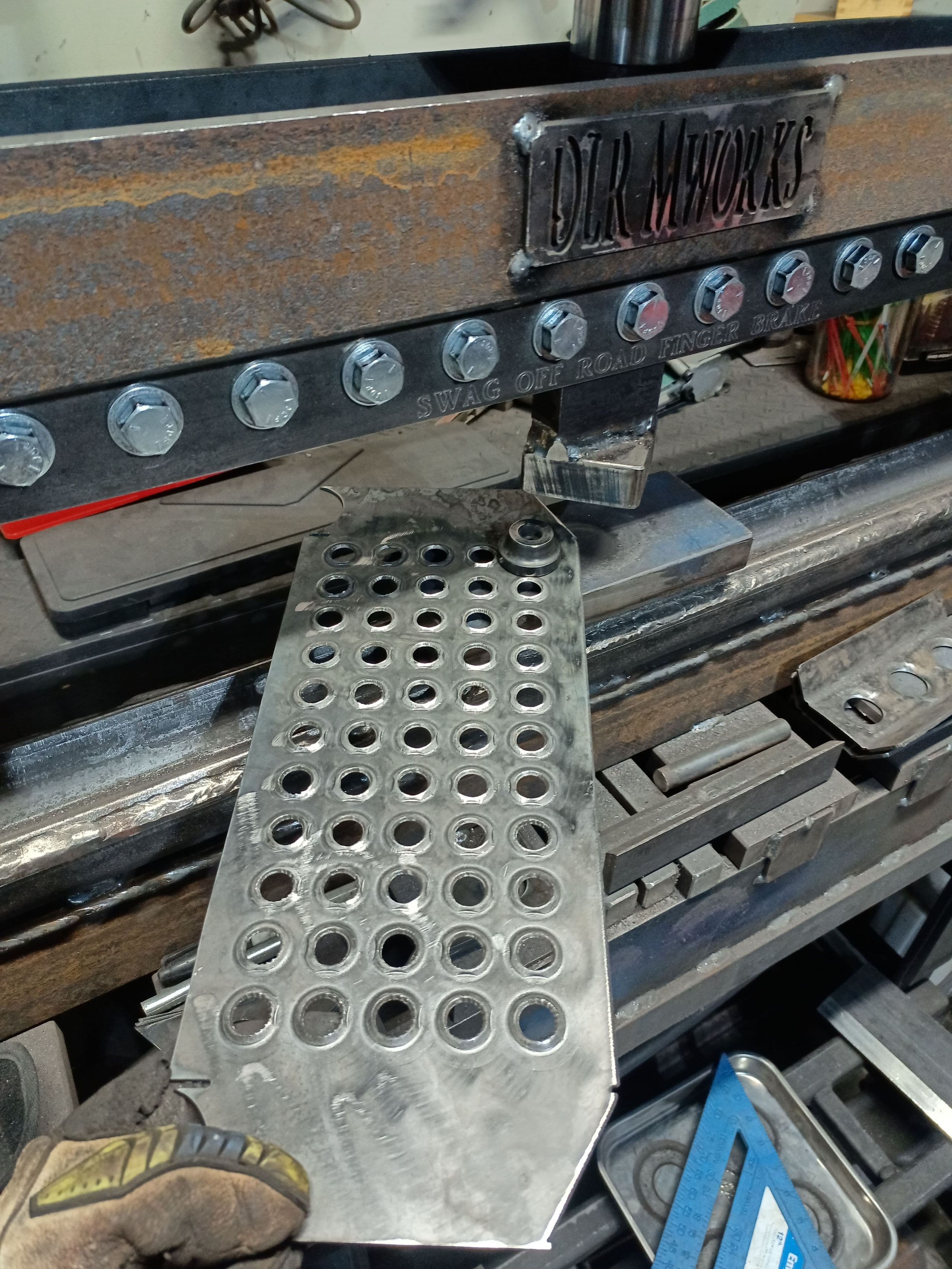 Dimple die tread plates for truck side steps